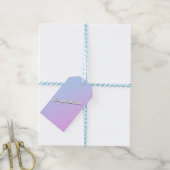 Pastel Ombre Glitter - aangepaste tekst Cadeaulabel (Met Touw)