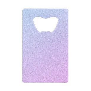 Pastel Ombre Glitter Kredietkaart Flessenopener