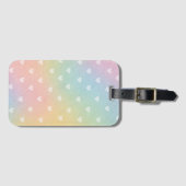 Pastel Ombre Hearts Pattern Bagagelabel (Voorkant (horizontaal))