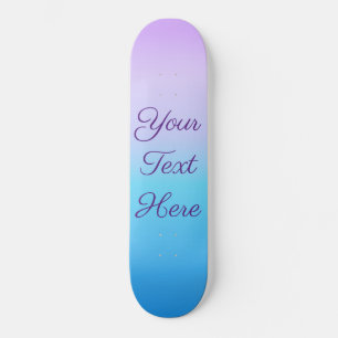 Pastel Ombre Lavender Blue Skateboard