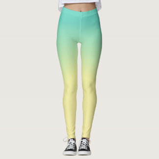Pastel Ombre-Leggings - Groen tot Geel verloop Leggings