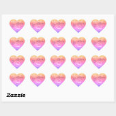 Pastel Ombre Made with Love Heart Sjabloon Hart Sticker (Vel)