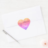 Pastel Ombre Made with Love Heart Sjabloon Hart Sticker (Envelop)