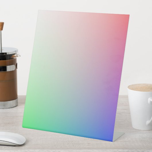 Pastel Ombre Regenboog kleuren voetstuk teken Reclamebord Met Voetstuk (Insitu)