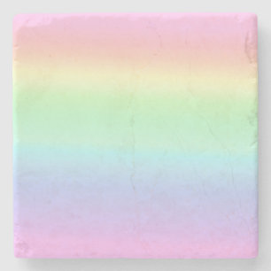  pastel ombre regenboog stenen onderzetter