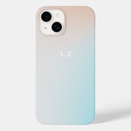 Pastel Ombre Sky gepersonaliseerd Initiaal monogra Case-Mate iPhone Case (Achterkant)