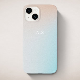 Pastel Ombre Sky gepersonaliseerd Initiaal monogra Case-Mate iPhone 14 Hoesje