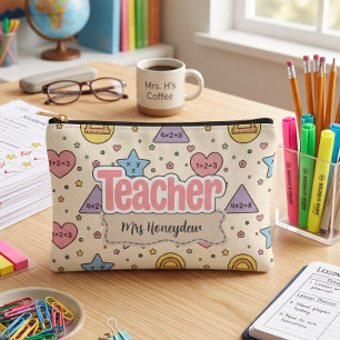 Pastel Onderwijs Wiskunde Vormen Patroon Etui