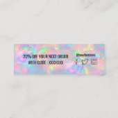 pastel opal achtergrond mini visitekaartje (Achterkant)