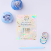 pastel opal FAUX holografen Flyer (Enkel)