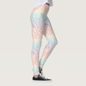 Pastel Opal Regenboog Luipaardprint Leggings (Rechts)
