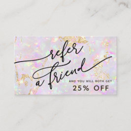 pastel opal textuur verwijzingskaart visitekaartje