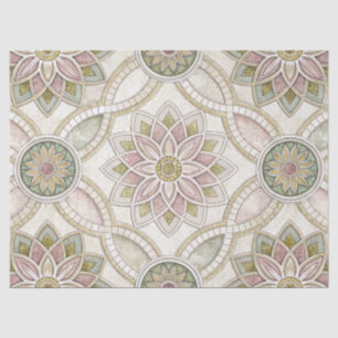 Pastel Opalescent Bloem Mozaïek - Mandala Tissuepapier