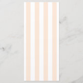 Pastel Orange Border Stried Mariage Menu (Dos)