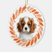Pastel Orange Cavalier King Charles Spaniel Keramisch Ornament (Links)