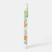 Pastel Orange Dachshund with Flower – Custom Name iPhone 16 Hoesje (Rechterkant)