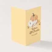 Pastel Orange Little Citrouille Baby Faire-part (Outside)