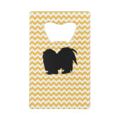 Pastel Oranje Chevron met Shih Tzu Kredietkaart Flessenopener (Achterkant)
