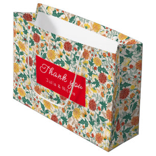 Pastel Oranje Gele Lente Dahlia Bloemen Bruiloft Groot Cadeauzakje