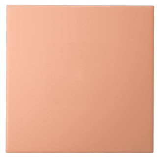 Pastel Oranje keramische Tegel. Tegeltje