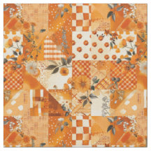 Pastel Oranje Patchwork Vintage Cottagecore Dekbed