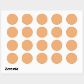 Pastel Oranje Round Sticker (Vel)