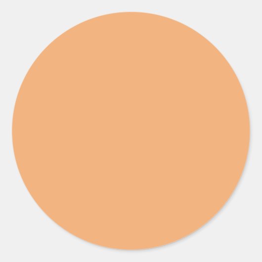 Pastel Oranje Round Sticker (Voorkant)