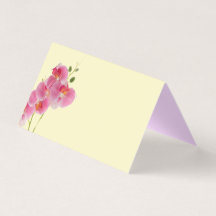 Pastel Orchidee Vouw Plaatskaart