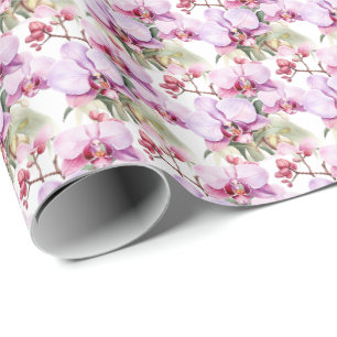Pastel Orchideeën Cadeaupapier