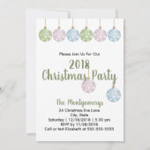 Pastel Ornamenten Abstract kerstboomfeest Kaart (Achterkant)