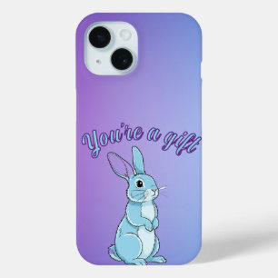 Pastel Paars Blauwe Konijn Je bent een Schat