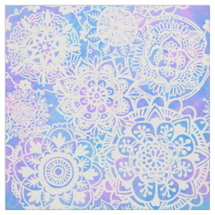 Pastel Paars Blue Mandala Pattern Stof