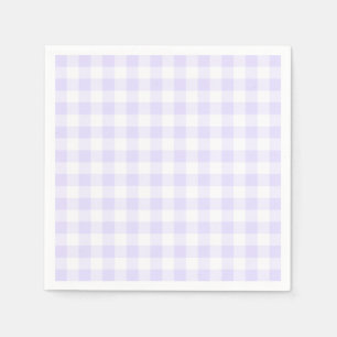 Pastel Paars en Wit Gingham Servet