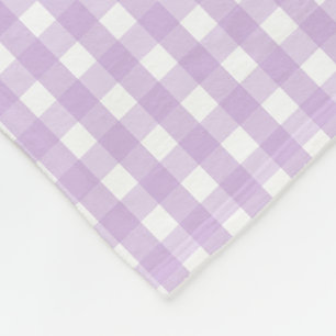Pastel Paars Gingham Pattern Fleece Deken