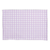 Pastel Paars Gingham Pattern Kussensloop (Voorkant)