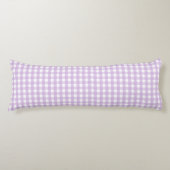 Pastel Paars Gingham Pattern Lichaamskussen (Voorkant)