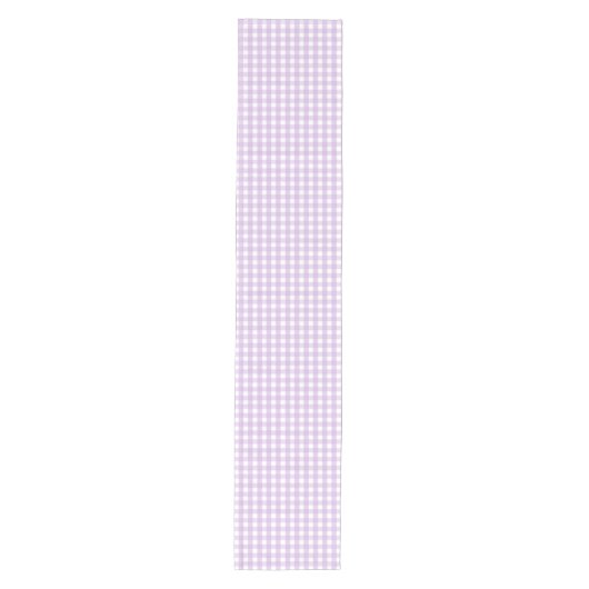Pastel Paars Gingham Pattern Medium Tafelloper (Voorkant)