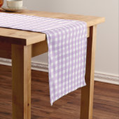 Pastel Paars Gingham Pattern Medium Tafelloper (Voorbeeld)