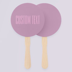 Pastel Paars & Licht Roze   Moderne Bewerkbare Tek Handwaaier