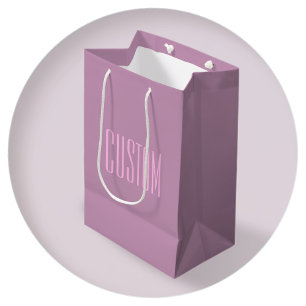 Pastel Paars & Licht Roze   Moderne Bewerkbare Tek Medium Cadeauzakje