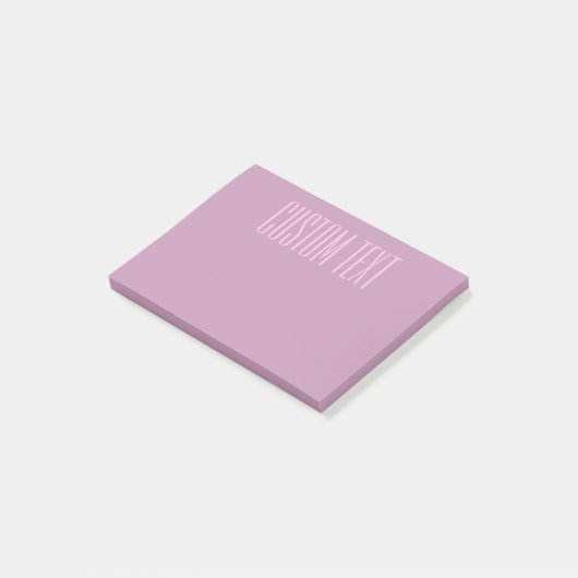 Pastel Paars & Licht Roze | Moderne Bewerkbare Tek Post-it® Notes (Schuin)