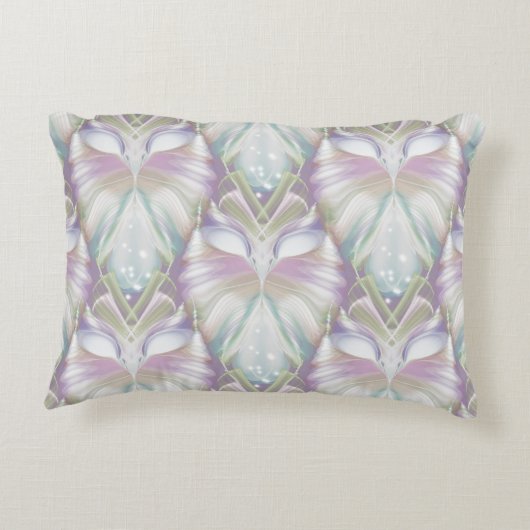 Pastel Paars Oracle Owl Patroon Accent Kussen (Achterkant)