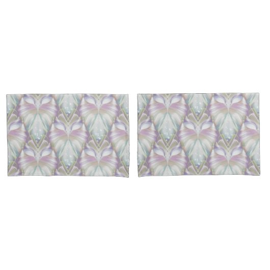 Pastel Paars Oracle Owl Patroon Kussensloop (Voorkant-Set)