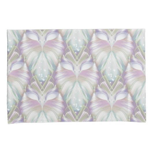 Pastel Paars Oracle Owl Patroon Kussensloop (Voorkant-Rechts)