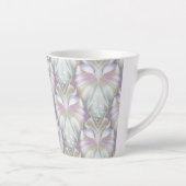 Pastel Paars Oracle Owl Patroon Latte Mok (Rechts)