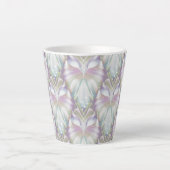 Pastel Paars Oracle Owl Patroon Latte Mok (Voorkant)