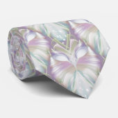 Pastel Paars Oracle Owl Patroon Stropdas (Opgerold)