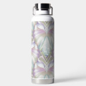 Pastel Paars Oracle Owl Patroon Waterfles (Achterkant)