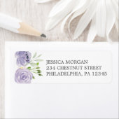 Pastel Paars Return-adreslabel Etiket (Insitu)