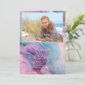 Pastel Paarse Agaat Photo Border 30e verjaardag Kaart (Staand voorkant)